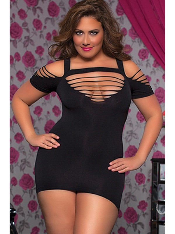 Rebel With a Cause Seamless Dress 9735XP-BLACK-OSX(BX)
