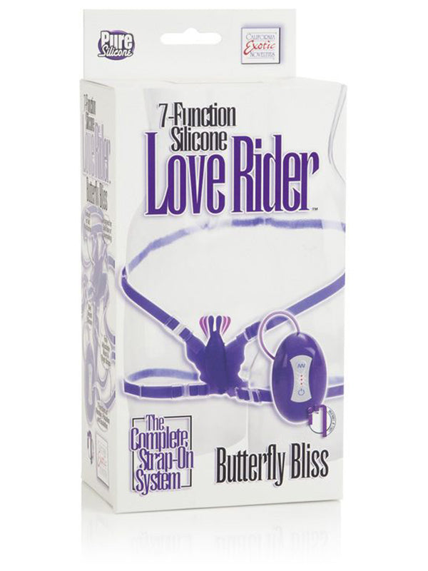 7-Function Silicone Love Rider Butterfly Bliss - Purple