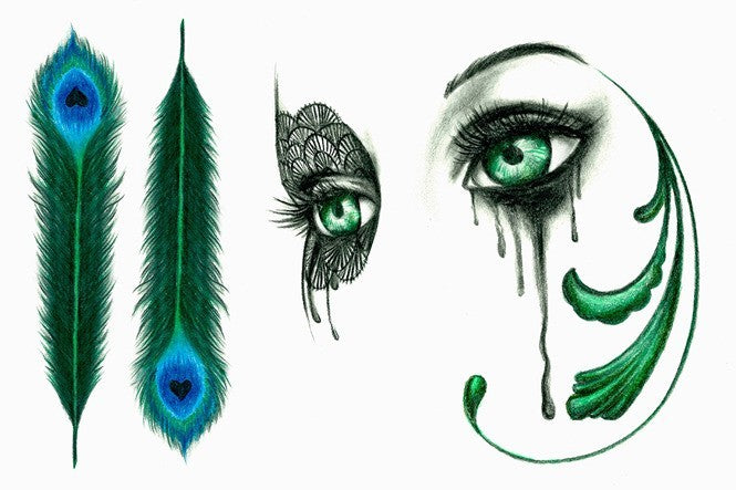 skyn demure 6x9 in. Mystical Beauty 2 tattoo sheets