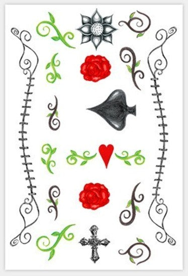 skyn demure 4x6 in. Day of the Dead  2 tattoo sheets