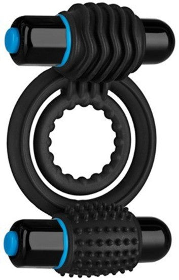 OptiMALE Vibrating Double C Ring Black