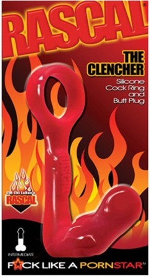 Rascal The Clencher Cockring and Butt Plug Red