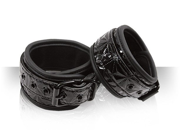 NS Novelties Sinful Black Ankle Cufs Black