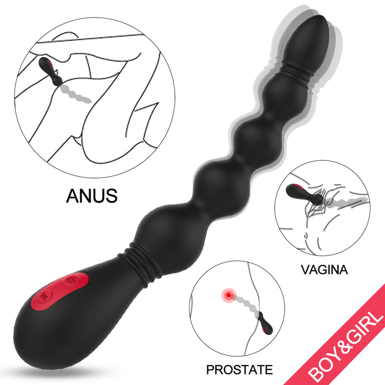 Powerful Silicone Anal Beads Probe Rechargeable