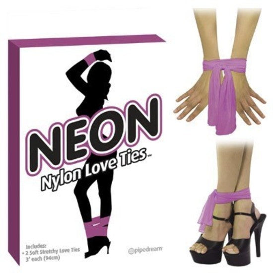 Neon Love Ties - Pink