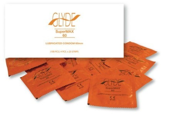 GLYDE SuperMAX 60mm Condom 100 (Gross)