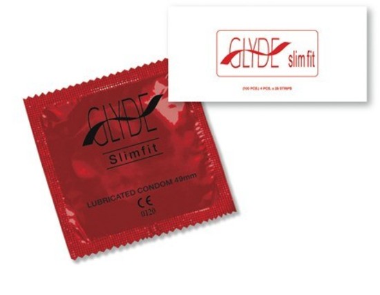 GLYDE Slimfit Natural 49mm Condom 100 (Gross)