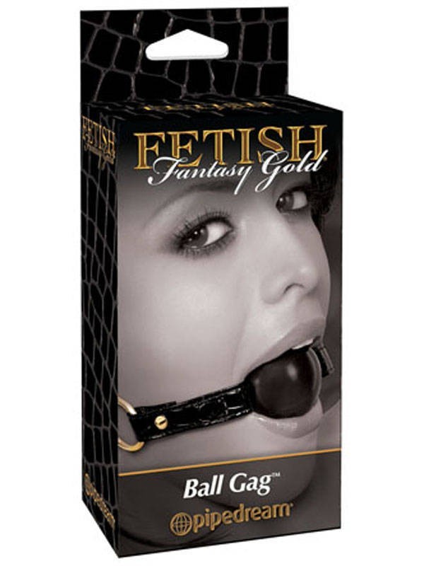 Fetish Fantasy Gold Ball Gag Black