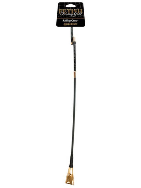 Fetish Fantasy Gold Riding Crop Black