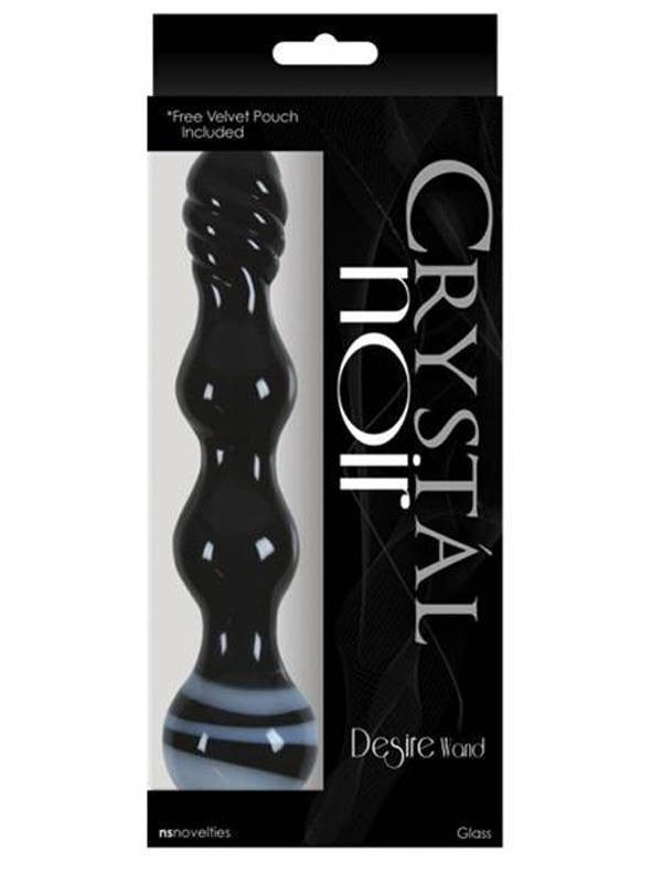 Crystal Noir Desire Wand Black