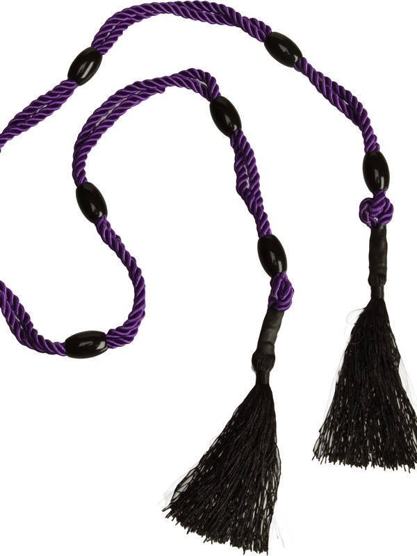 Black Rose Multi-Position Beaded Rope Purple
