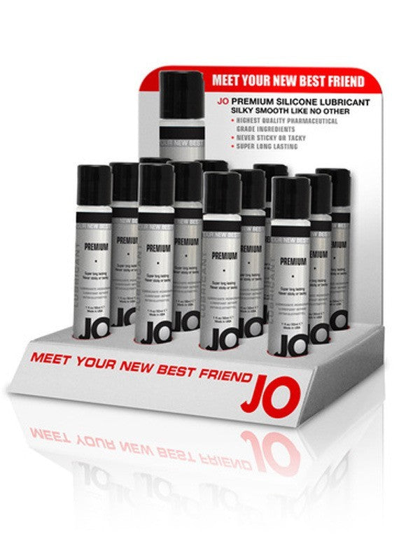 JO Premium Lubricant Counter Box (12 units) 1oz/30ml