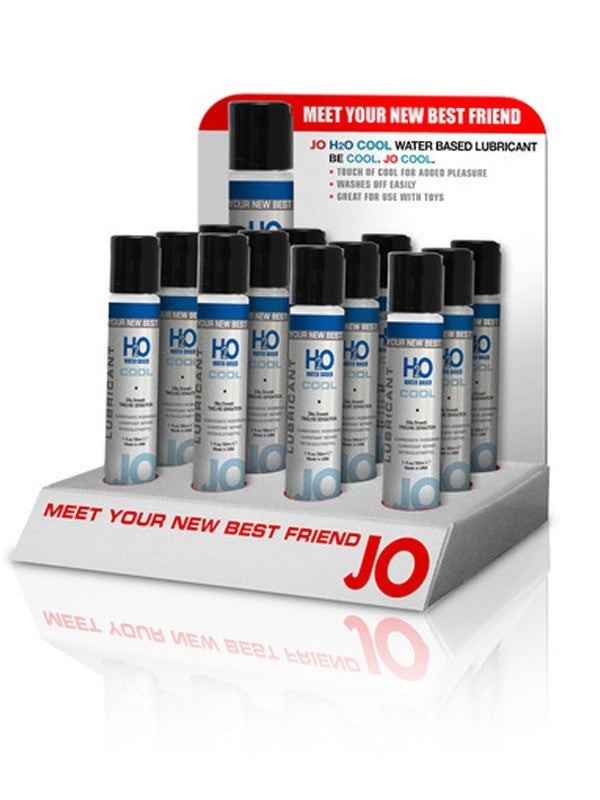 JO H2O Lubricant Cool Counter Box (12 units) 1oz/30ml