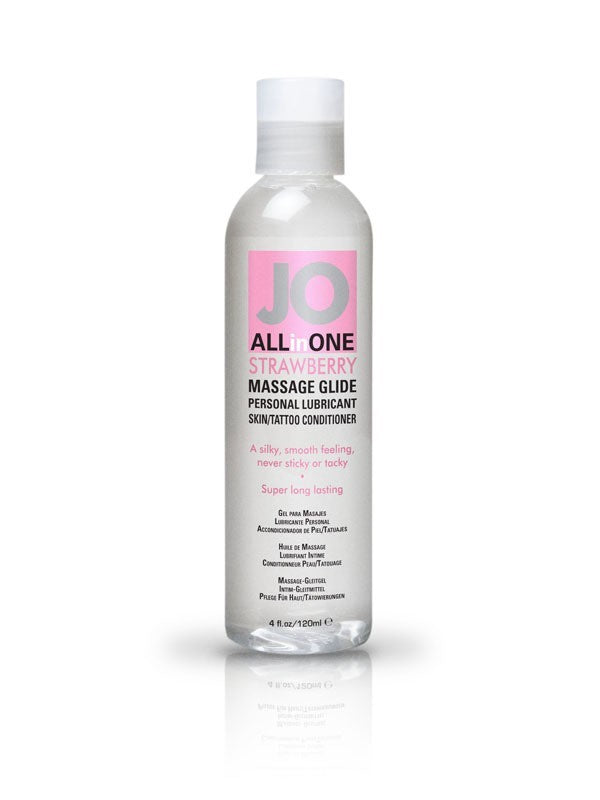 JO Sensual Massage Oil Strawberry 4oz/118ml