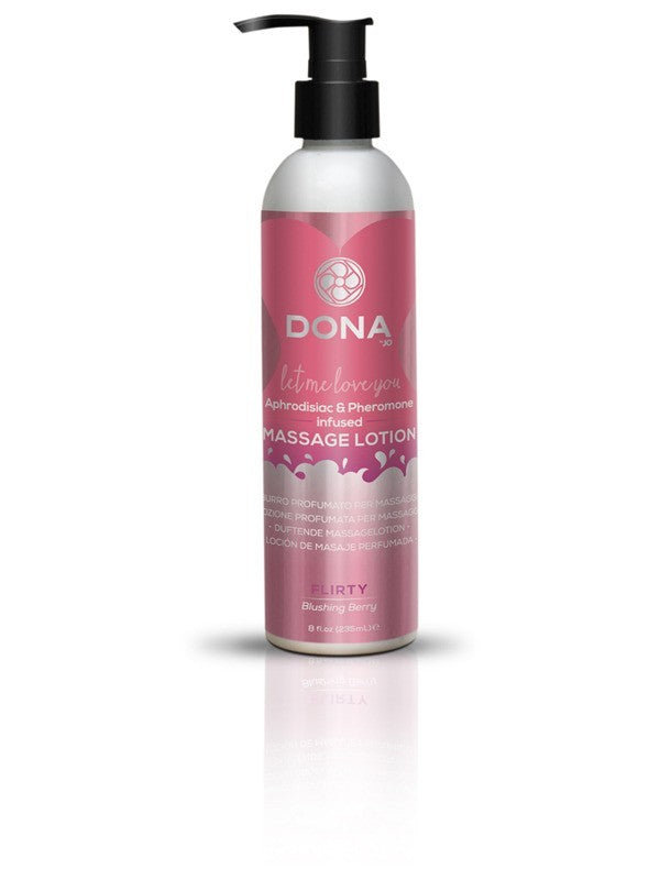 DONA Massage Lotion Flirty Aroma: Blushing Berry 8oz/237ml
