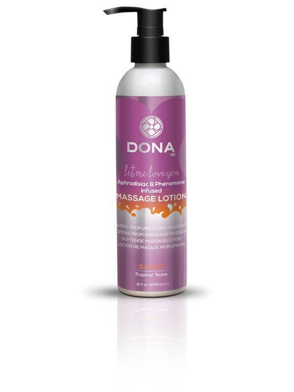 DONA Massage Lotion Sassy Aroma: Tropical Tease 8oz/237ml
