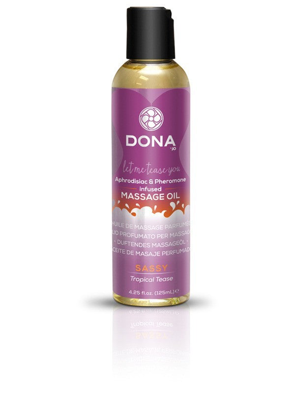 DONA Scented Massage Oil Sassy Aroma: Tropical Tease 4oz/118ml
