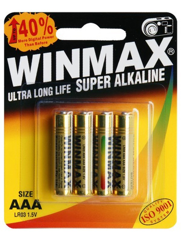 Winmax AAA Super Alkaline Batteries BP-4 (4 Pack)