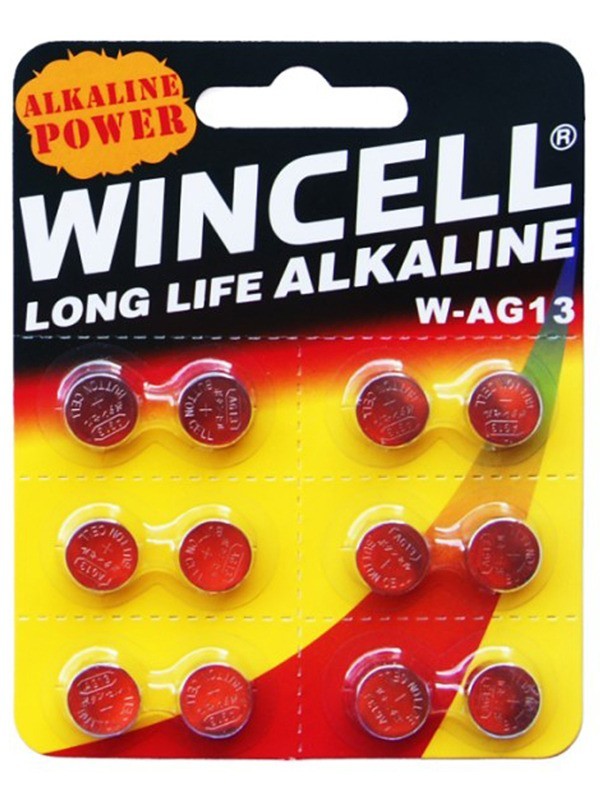Wincell Long Life Alkaline AG13 (12 Pack)