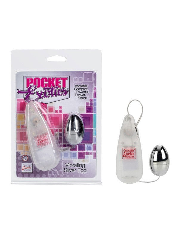 Pocket Exotics Vibrating Silver Egg
