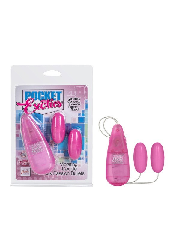 Pocket Exotics Vibrating Double Pink Passion Bullets