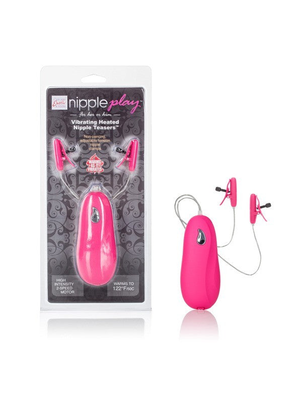 nipple play Vibrating Heated Nipple Teasers - Pink