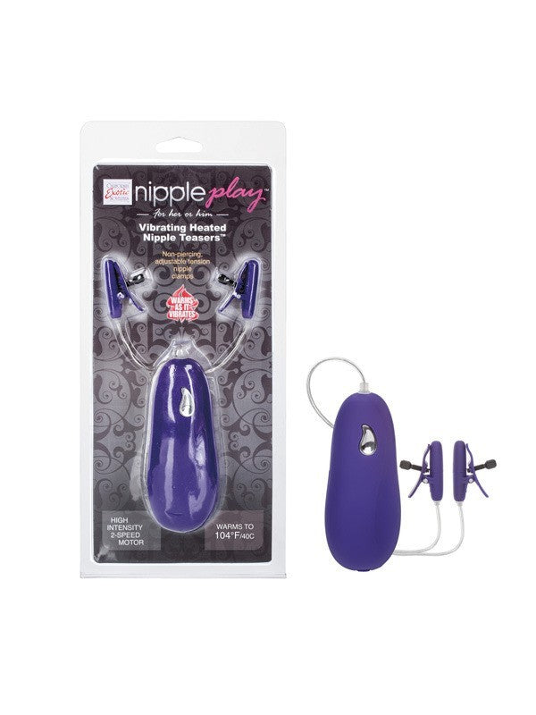 nipple play Vibrating Heated Nipple Teasers - Purple