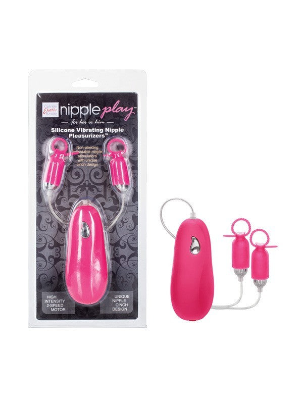nipple play Silicone Vibrating Nipple Pleasurizers - Pink