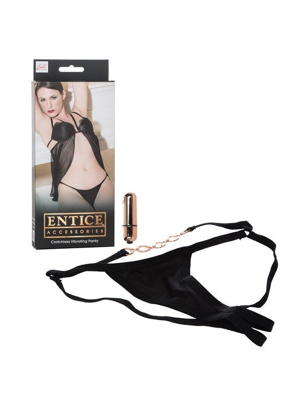 Entice Crotchless Vibrating Panty