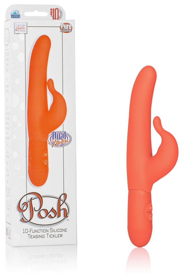 Posh 10-Function Silicone Teasing Tickler - Orange