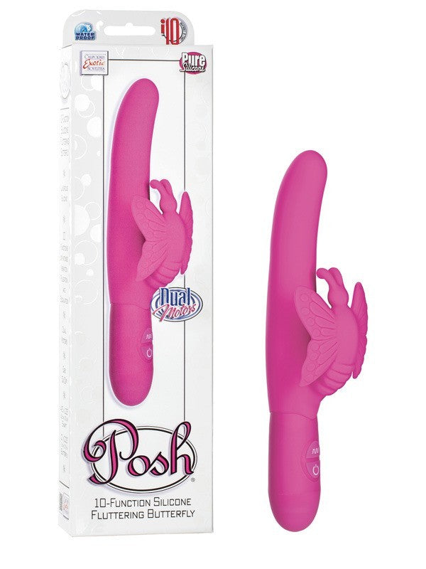 Posh 10-Function Silicone Fluttering Butterfly - Pink