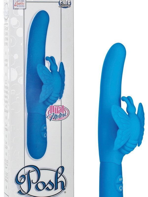 Posh 10-Function Silicone Fluttering Butterfly - Blue