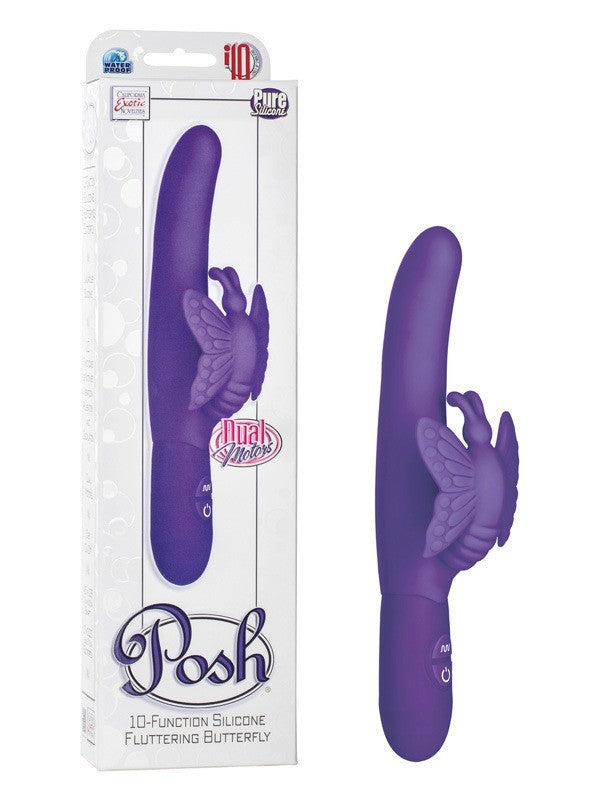 Posh 10-Function Silicone Fluttering Butterfly - Purple