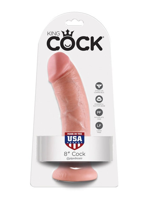 Pipedream King Cock 8-Inch Suction Cup Dildo - Flesh