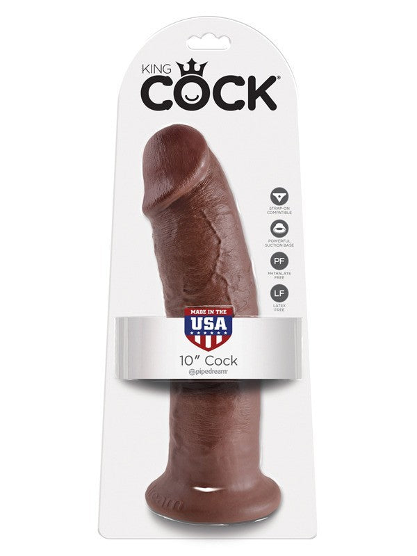 King Cock - 10 in. Cock Brown