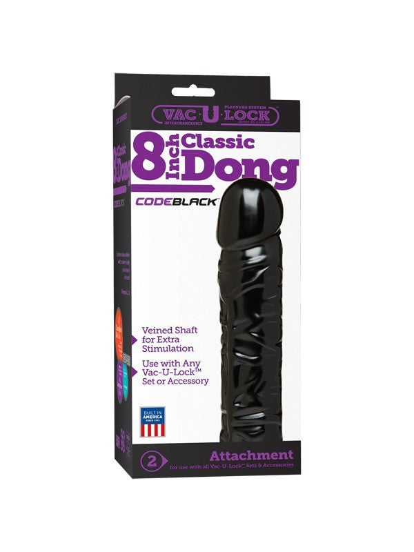 VAC-U-LOCK CODE BLACK 8 in. Classic Dong
