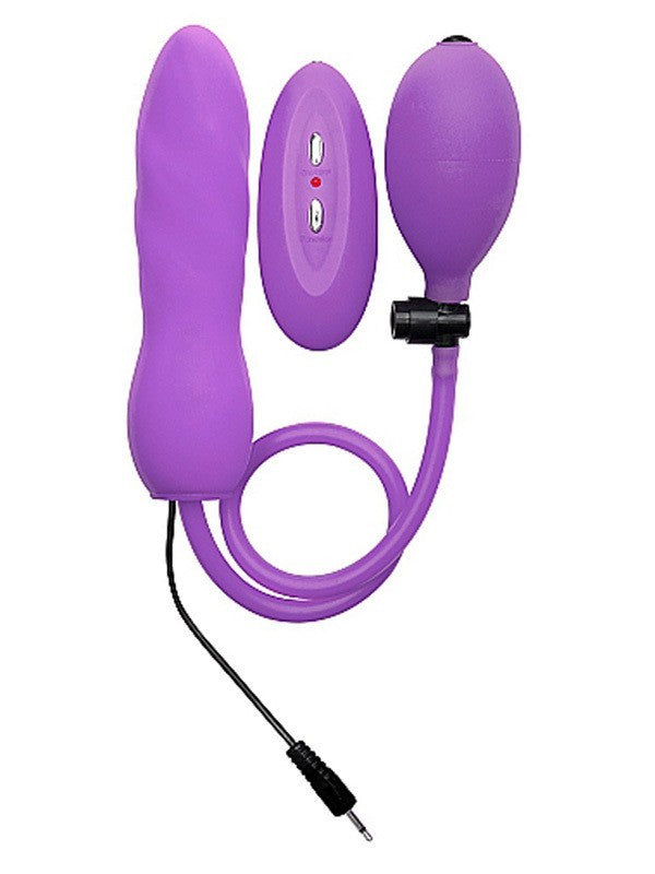Ouch Inflatable Vibrating Silicone Twist - Purple