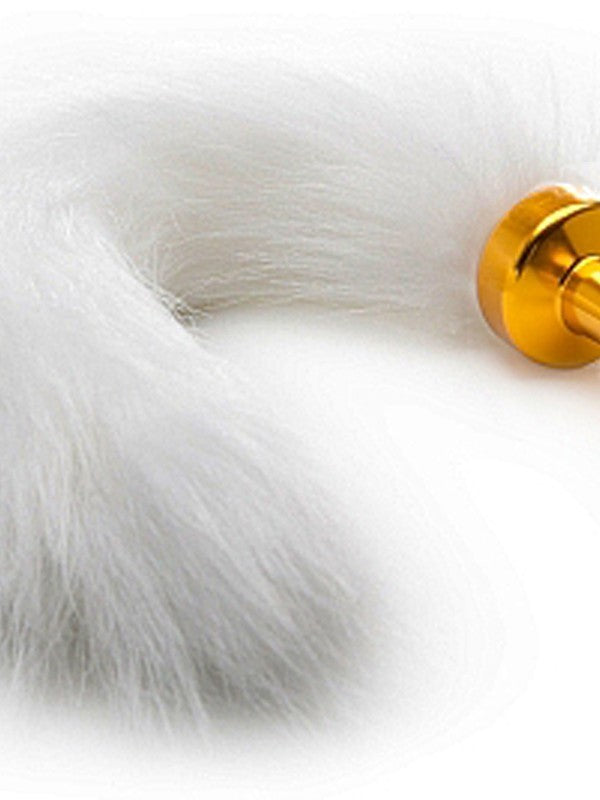 Ouch White Tail Buttplug - Gold