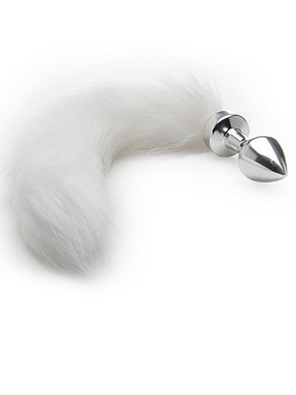 Ouch White Tail Buttplug - Silver
