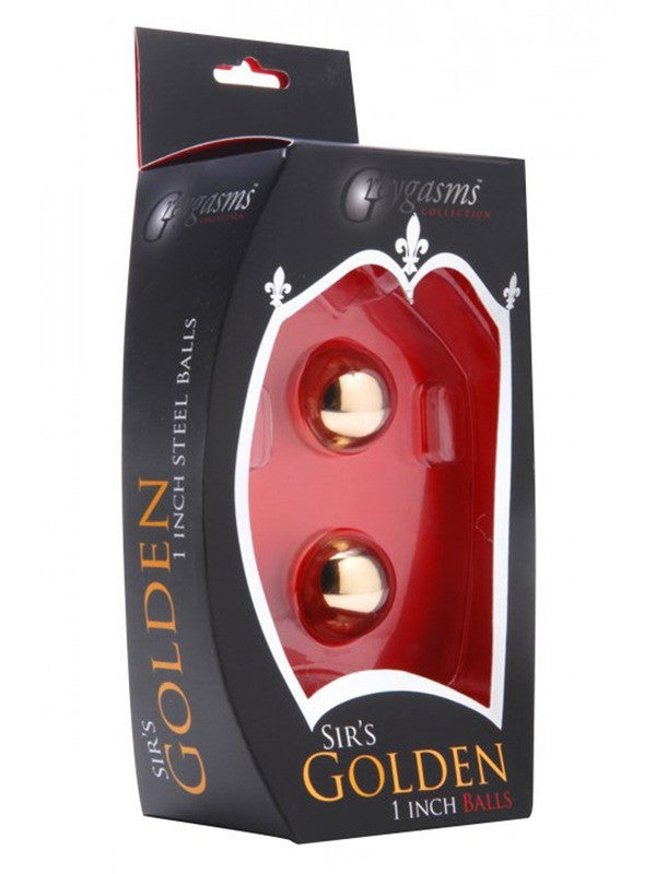 Sirs Gold Plated 1 in. Kegel Balls