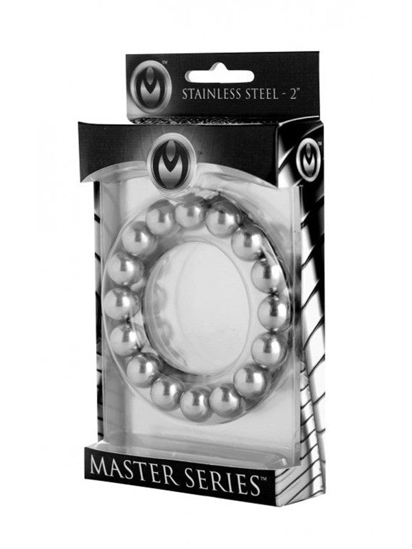 Meridian Stainless Steel Beaded 1.75 in. Cockring