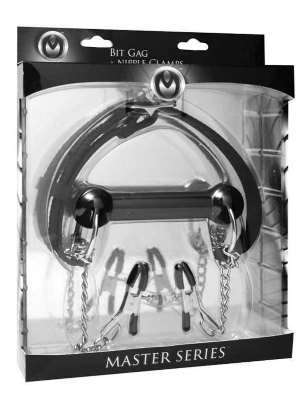 Equine Silicone Bit Gag With Nipple Clamps