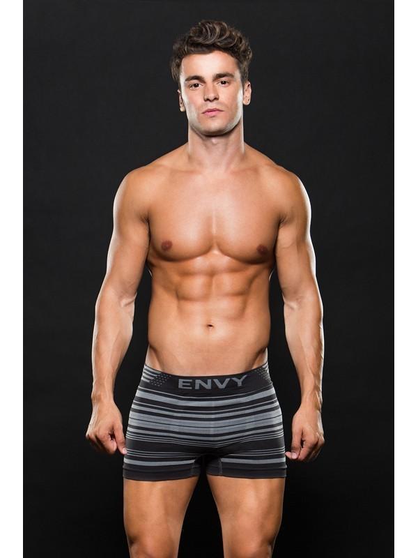 Envy Seamless Trunk Grey Stripes w/ Logo E063 S/M