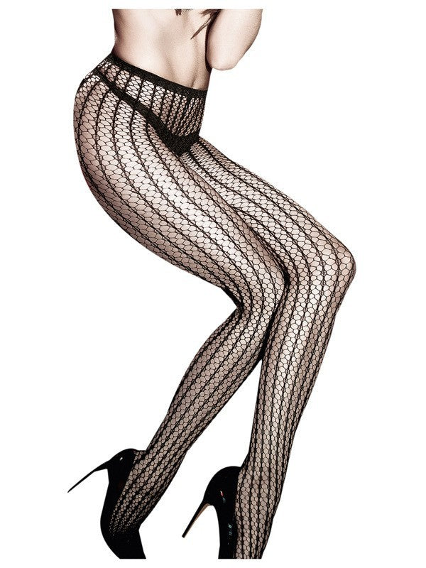 Jacquard pantyhose OS Black