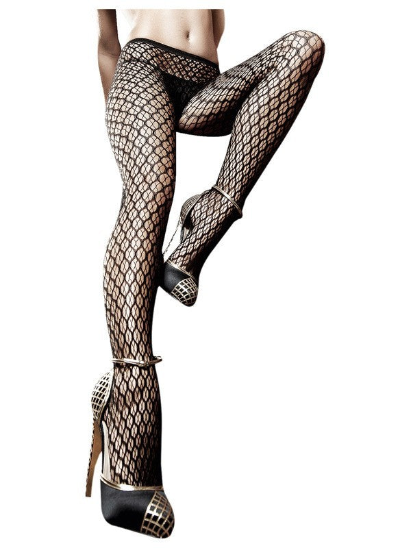 Jacquard pantyhose OS Black