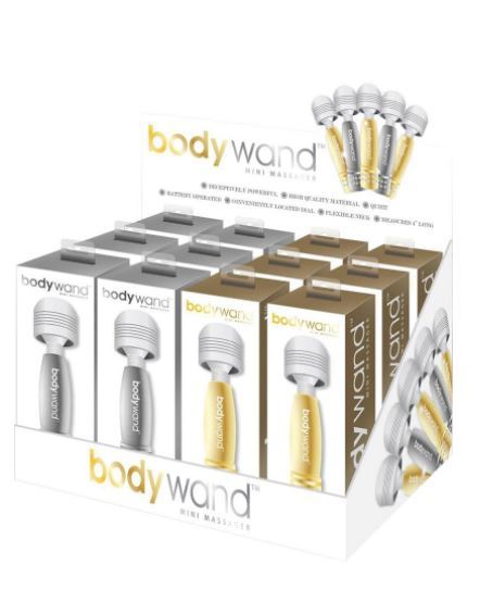 Bodywand Mini Silver/Gold 12 Piece Display