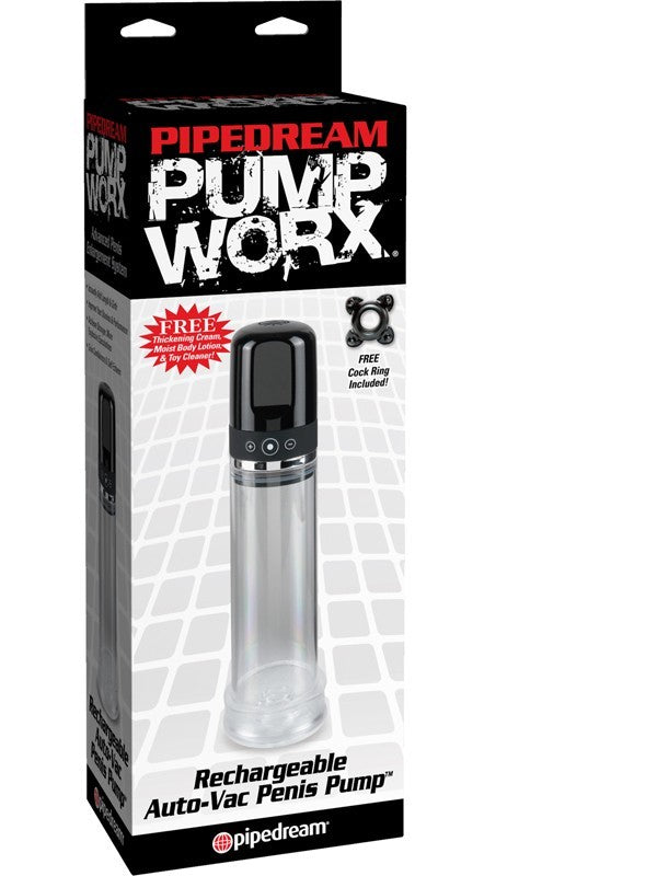 Pump Worx Rechargeable 3-Speed Auto-Vac Penis Pump