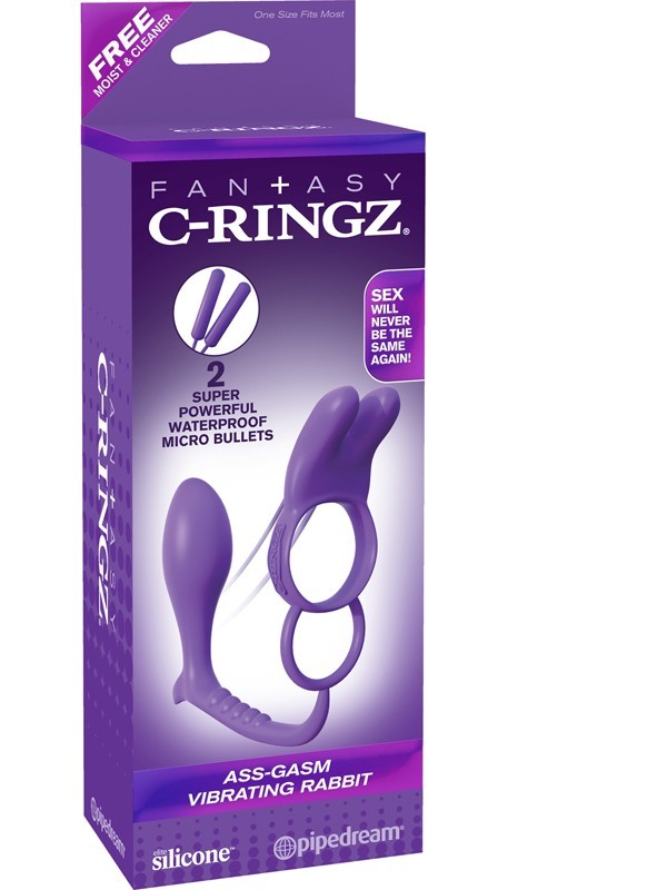 Fantasy C-Ringz Ass-Gasm Vibrating Rabbit