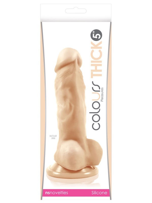 Colours Pleasures Thick 5 in. Dildo White