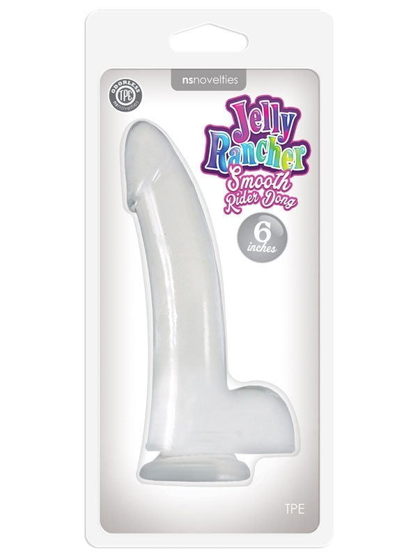 Jelly Rancher 6 in. Smooth Rider Dong Clear